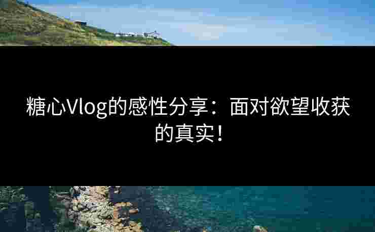 糖心Vlog的感性分享：面对欲望收获的真实！